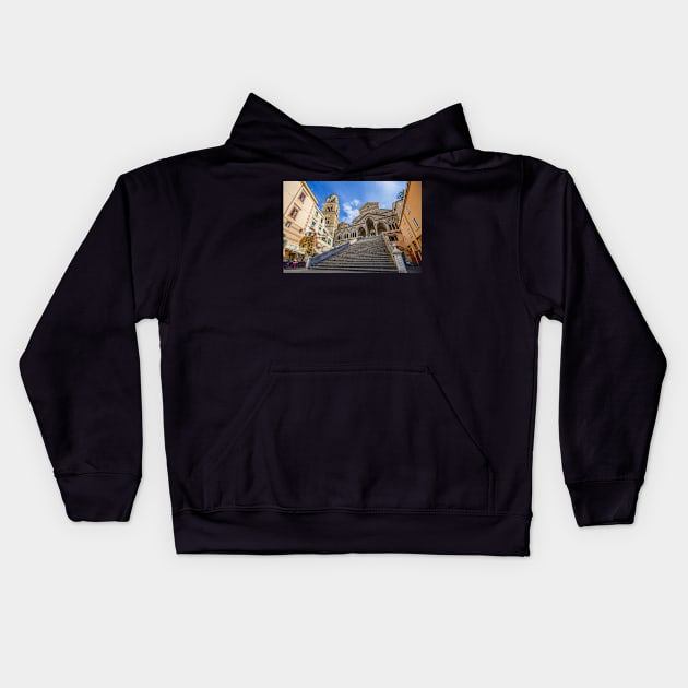 The Amalfi Cathedral bell tower in Amalfi, Italy Kids Hoodie by mitzobs